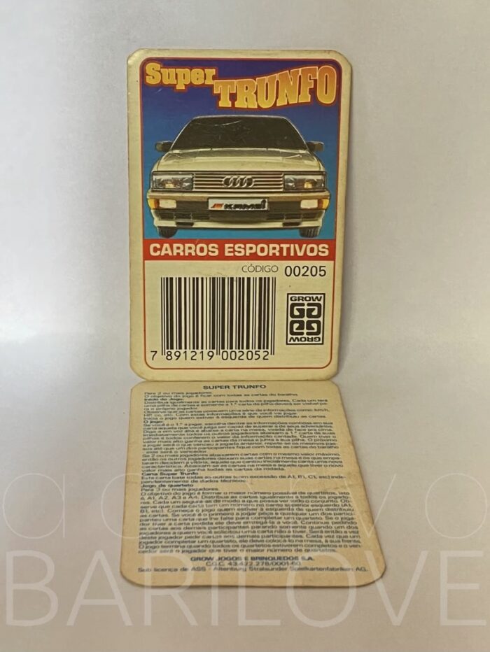 Super Trunfo Grow Carros Esportivos - Código 205