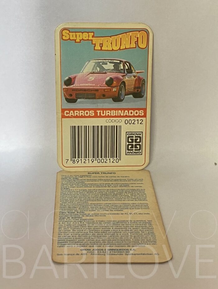 Super Trunfo Grow Carros Turbinados - Código 212