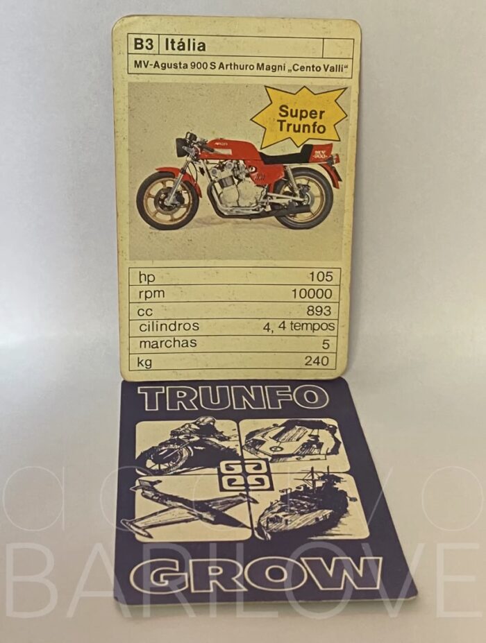 Super Trunfo Grow Motos (Verso Roxo) - Código 3005