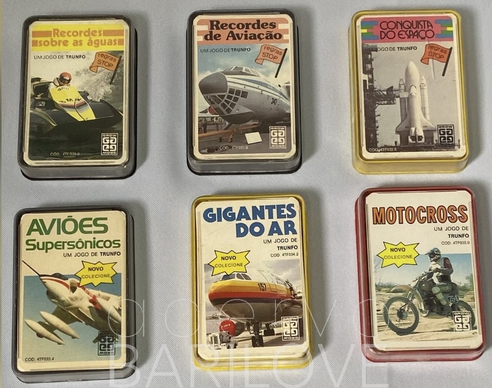 Brinquedos Raros - Jogo de Trunfo Aviões de Combate Década de 1980